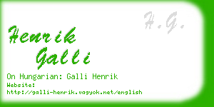 henrik galli business card